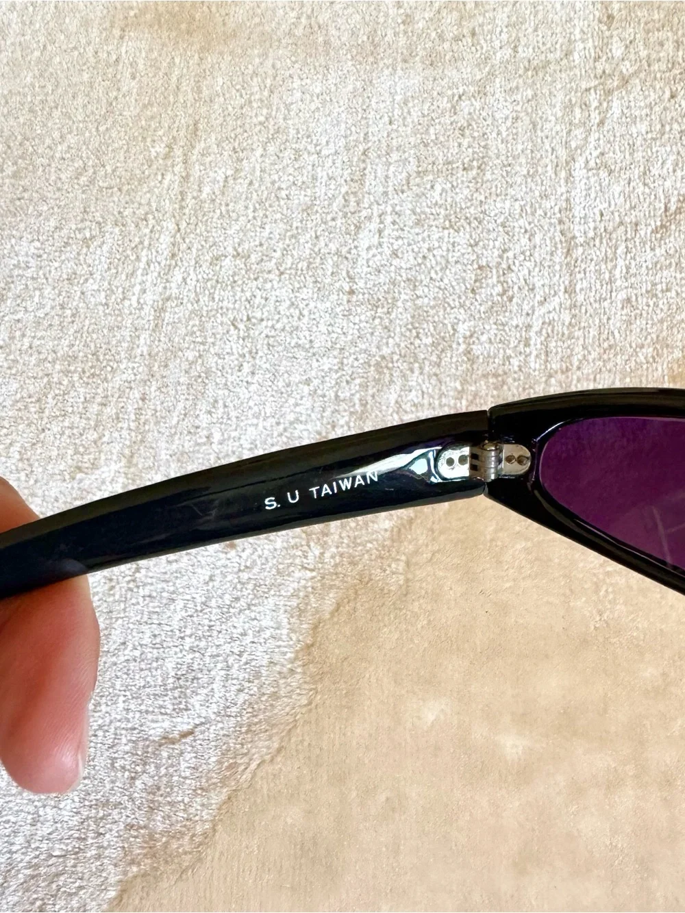 Vintage 90’s Black Matrix Sunglasses With Purple Frames